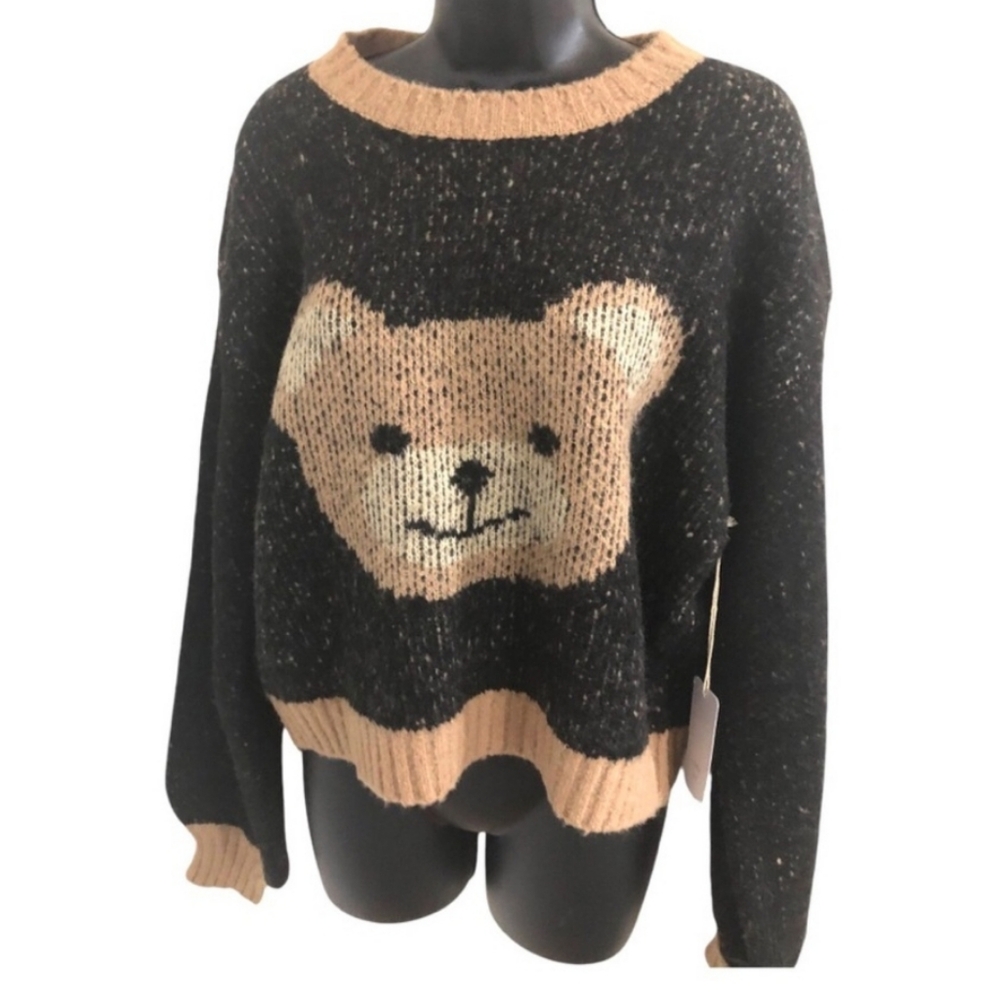 LUNA IVY Teddy Bear Knit Anthropology Sweater Soft Warm Cozy Stylish Chic